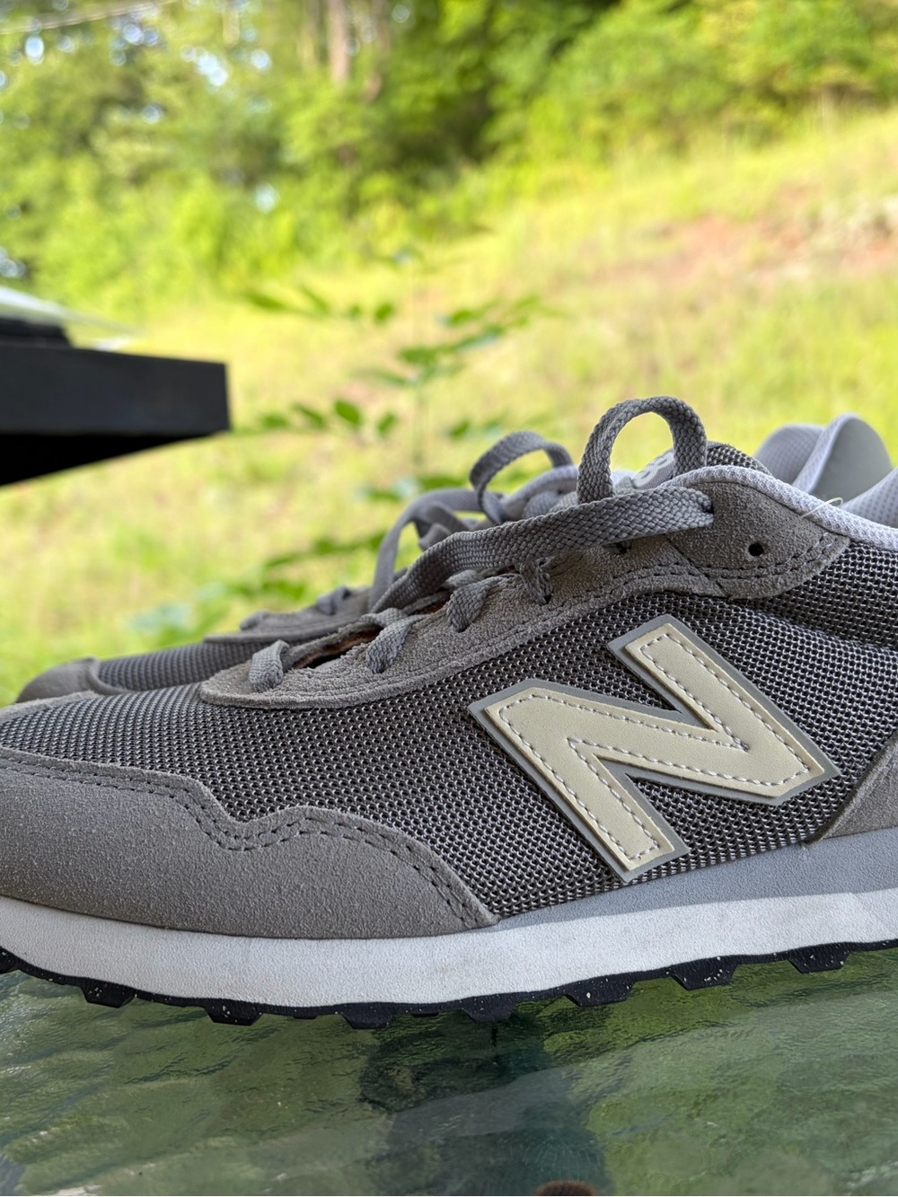 New Balance 515 Light Gray Suede & Mesh Sneakers Excellent Condition - Picture 2 of 5